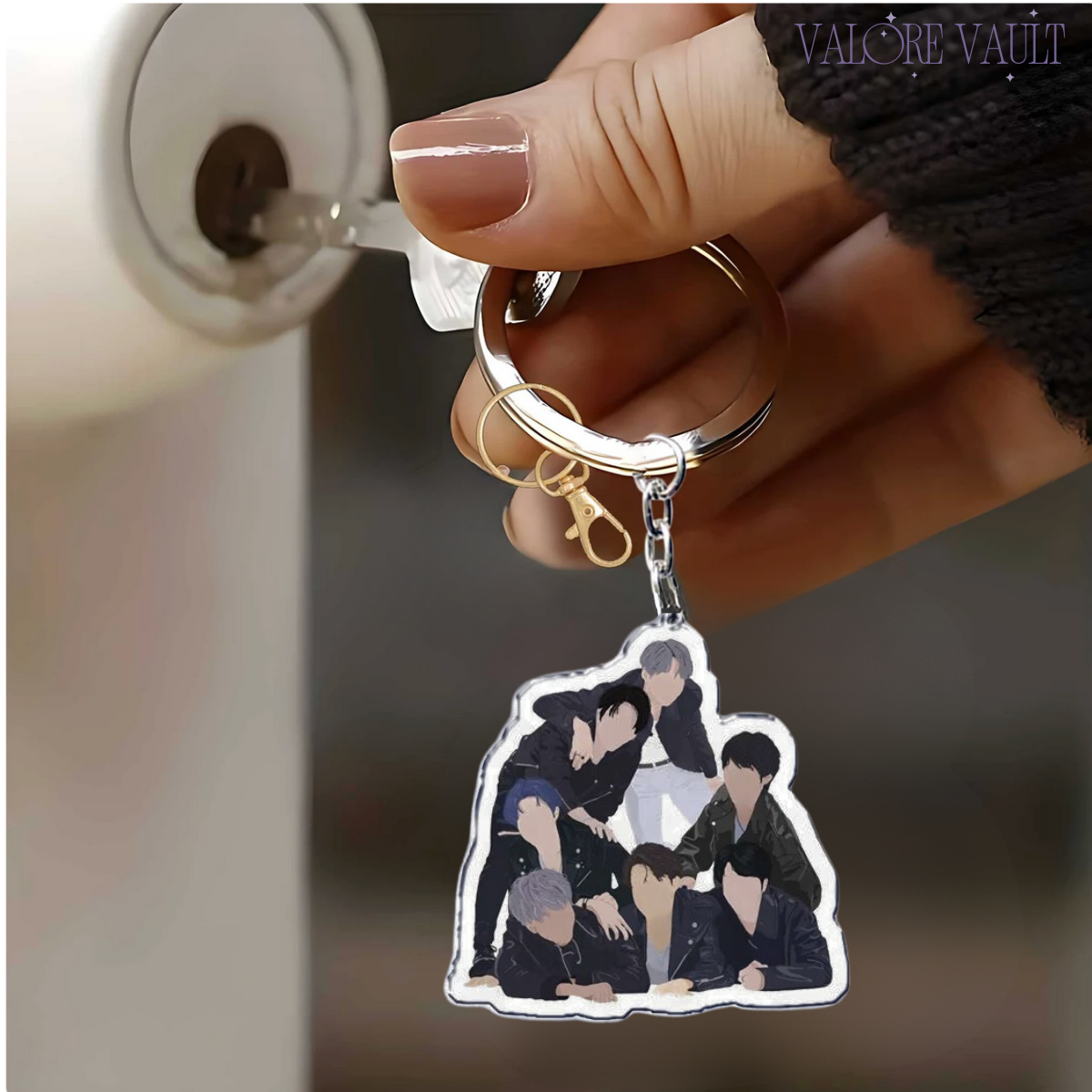 ✨ FACELESS™ BTS Silhouette Acrylic Keychain 💜