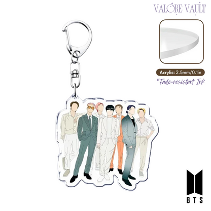 ✨ FACELESS™ BTS Silhouette Acrylic Keychain 💜