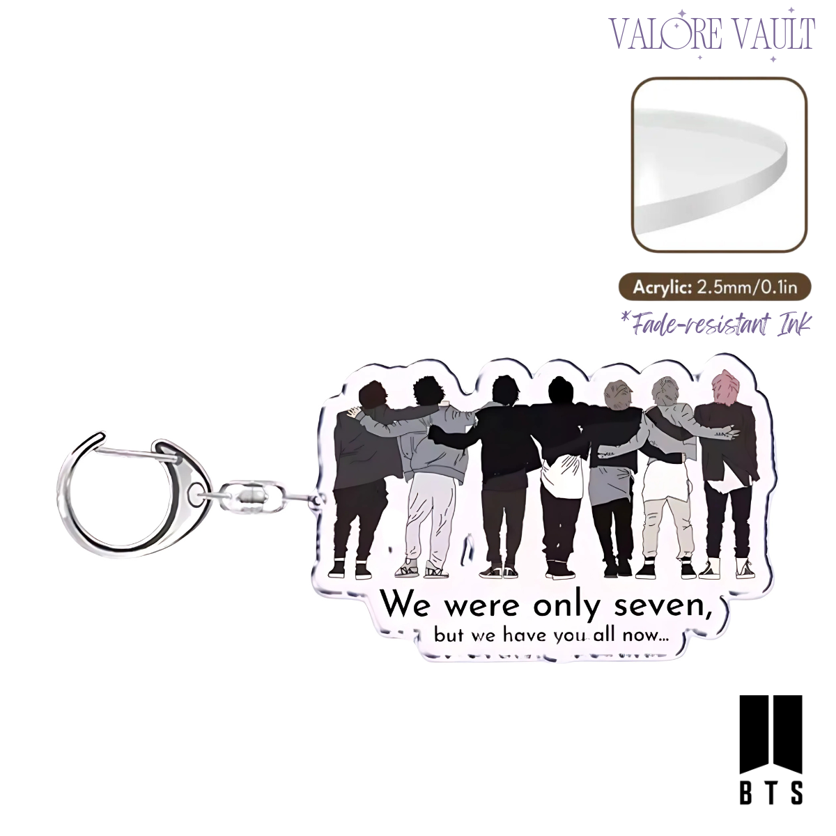 ✨ FACELESS™ BTS Silhouette Acrylic Keychain 💜