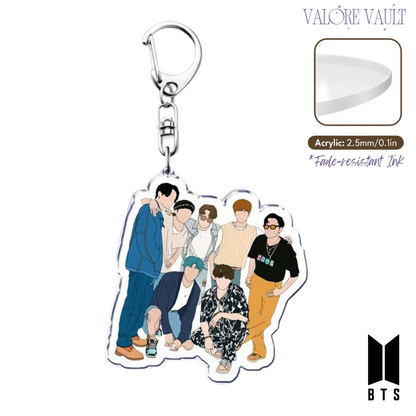 ✨ FACELESS™ BTS Silhouette Acrylic Keychain 💜