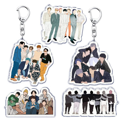 ✨ FACELESS™ BTS Silhouette Acrylic Keychain 💜